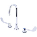 Central Brass Two Handle Concealed Ledge Kitchen Faucet, NPSM, Widespread, Chrome, Number of Holes: 3 Hole 1172-ELS17-E0.5